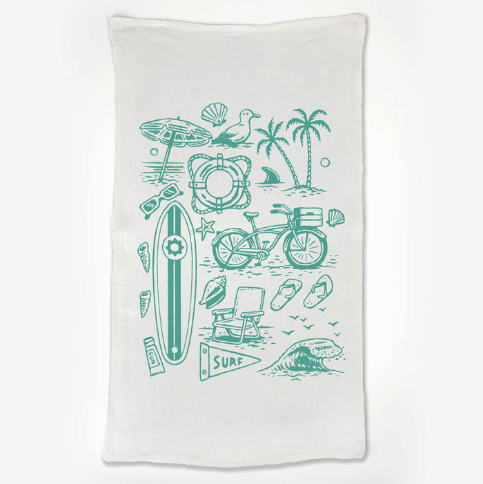 Beach Stuff Tea Towel