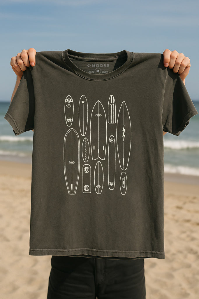 Boards Tee-Vintage Dark Gray