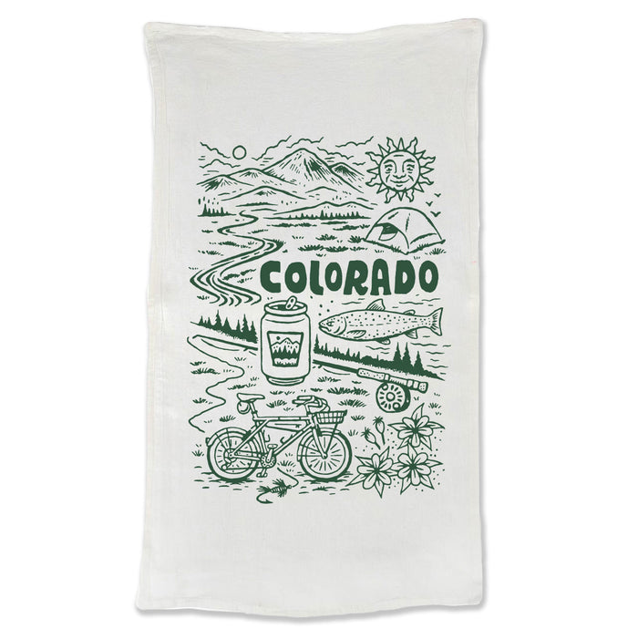 Adventure Colorado Tea Towel