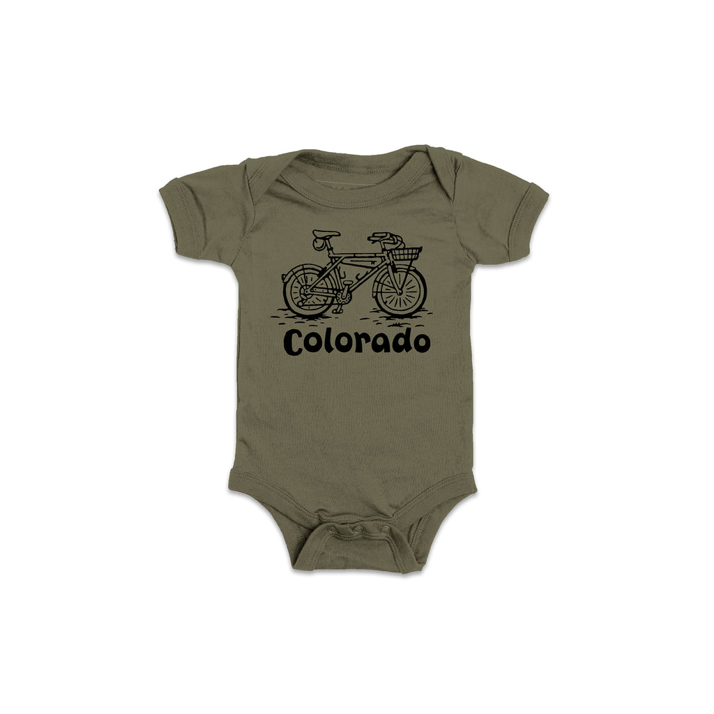 Kids Colorado Bike Tee-Olive
