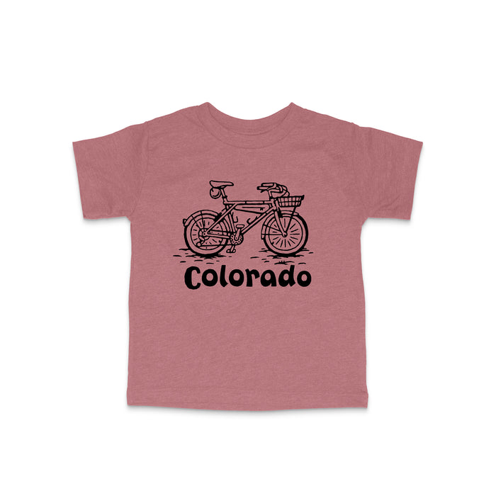 Kids Colorado Bike Tee-Mauve