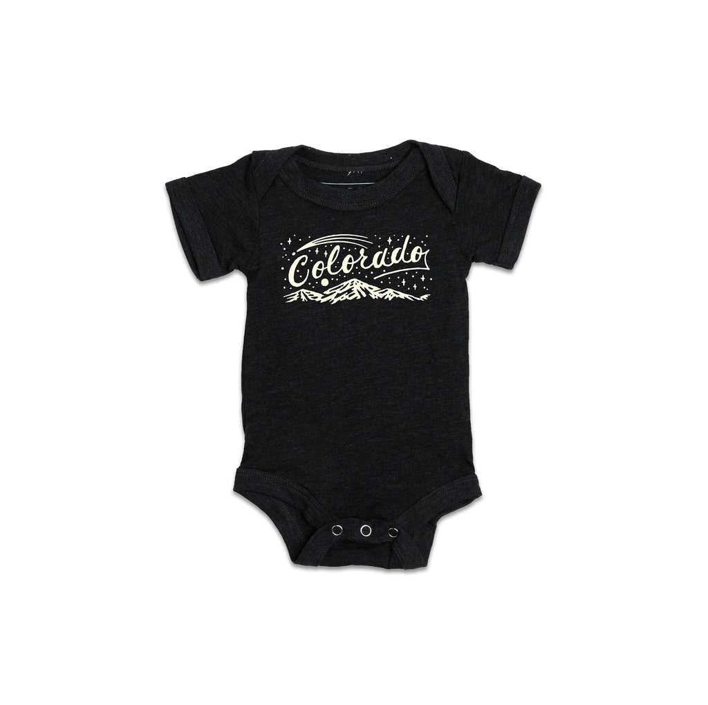 Kids Colorado Night Tee-Charcoal