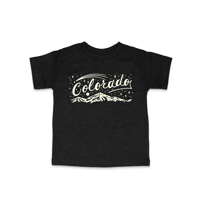 Kids Colorado Night Tee-Charcoal