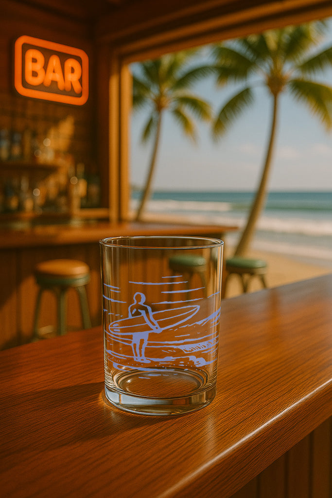 Surfer Rocks Glass 