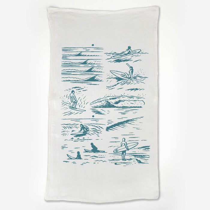 Surfers Tea Towel