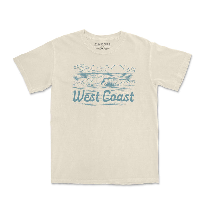 West Coast Wave Tee-Vintage Ivory