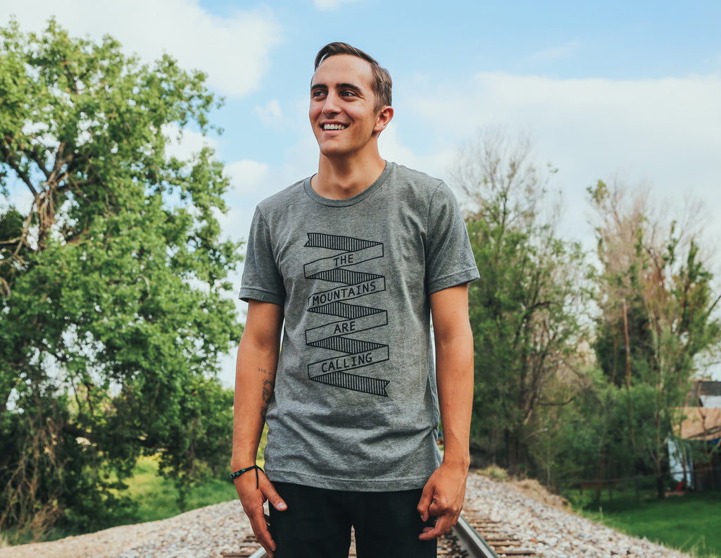 The Mountains Tee-Gray