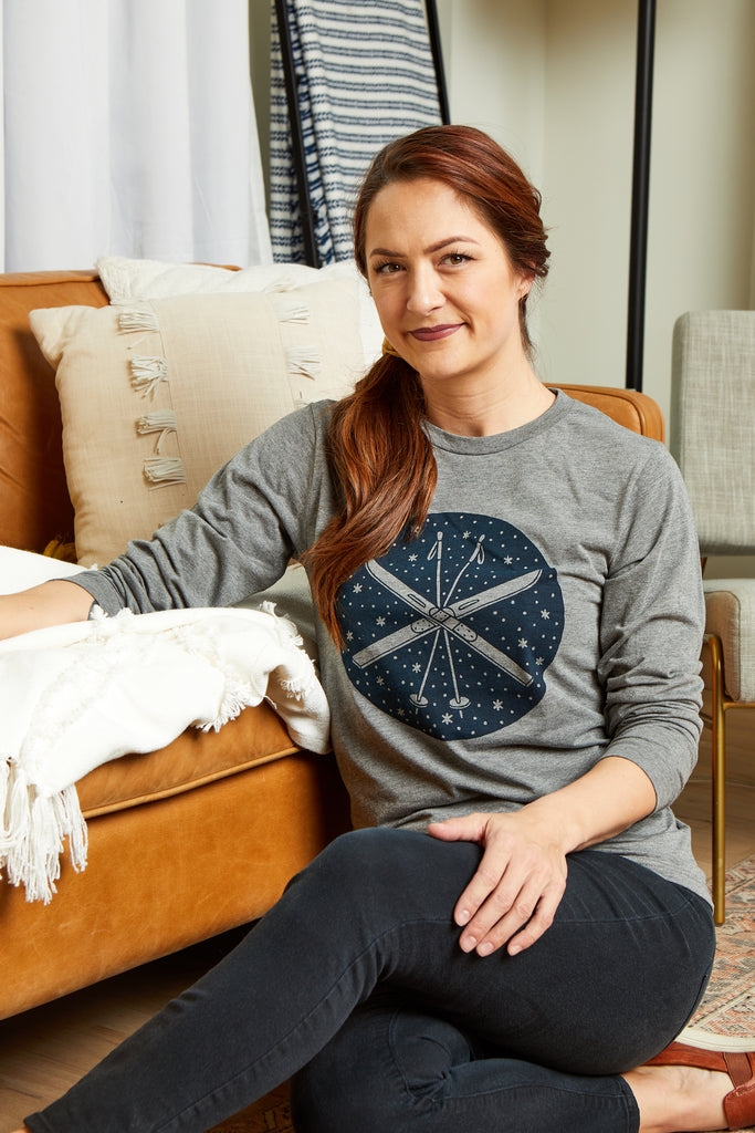 Ski Long Sleeve Tee-Gray Triblend