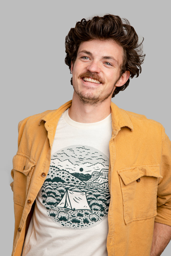 Desert Camper Tee-Natural