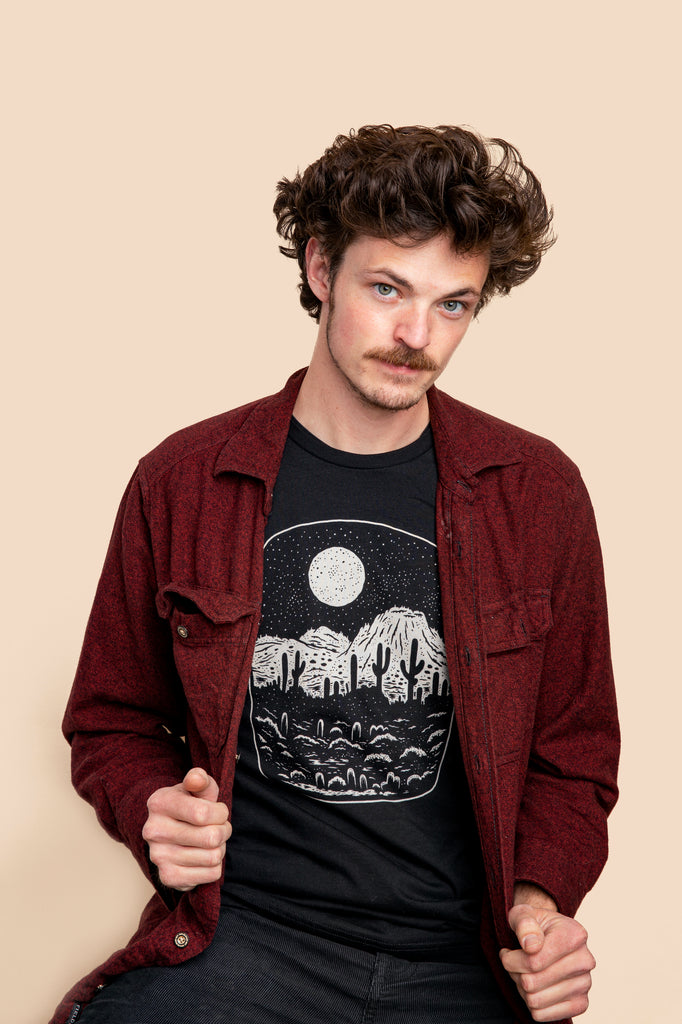 Night Butte Tee-Black