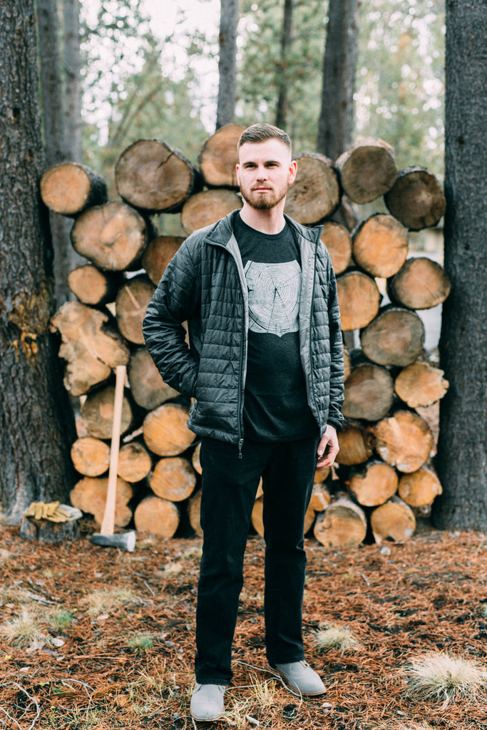 Stump Tee-Charcoal