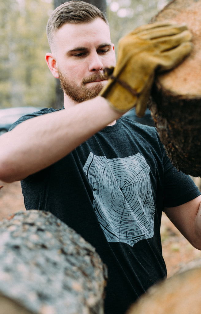 Stump Tee-Charcoal